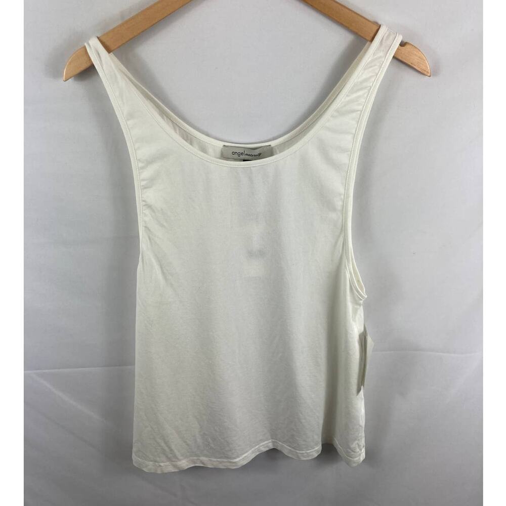 NWT Angel Maternity White Tank Top S